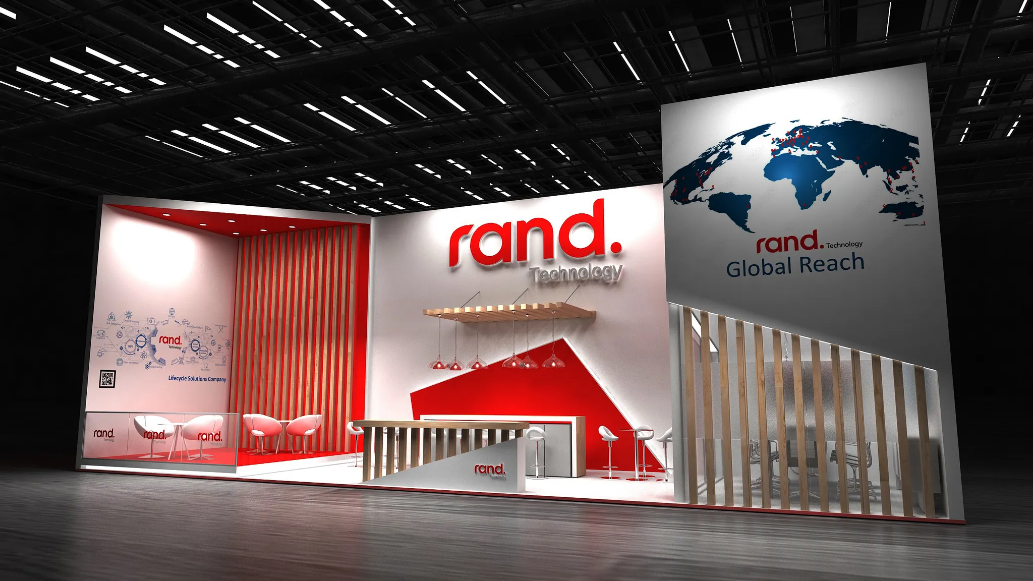 20x40 Inline booth design by Reaction Space